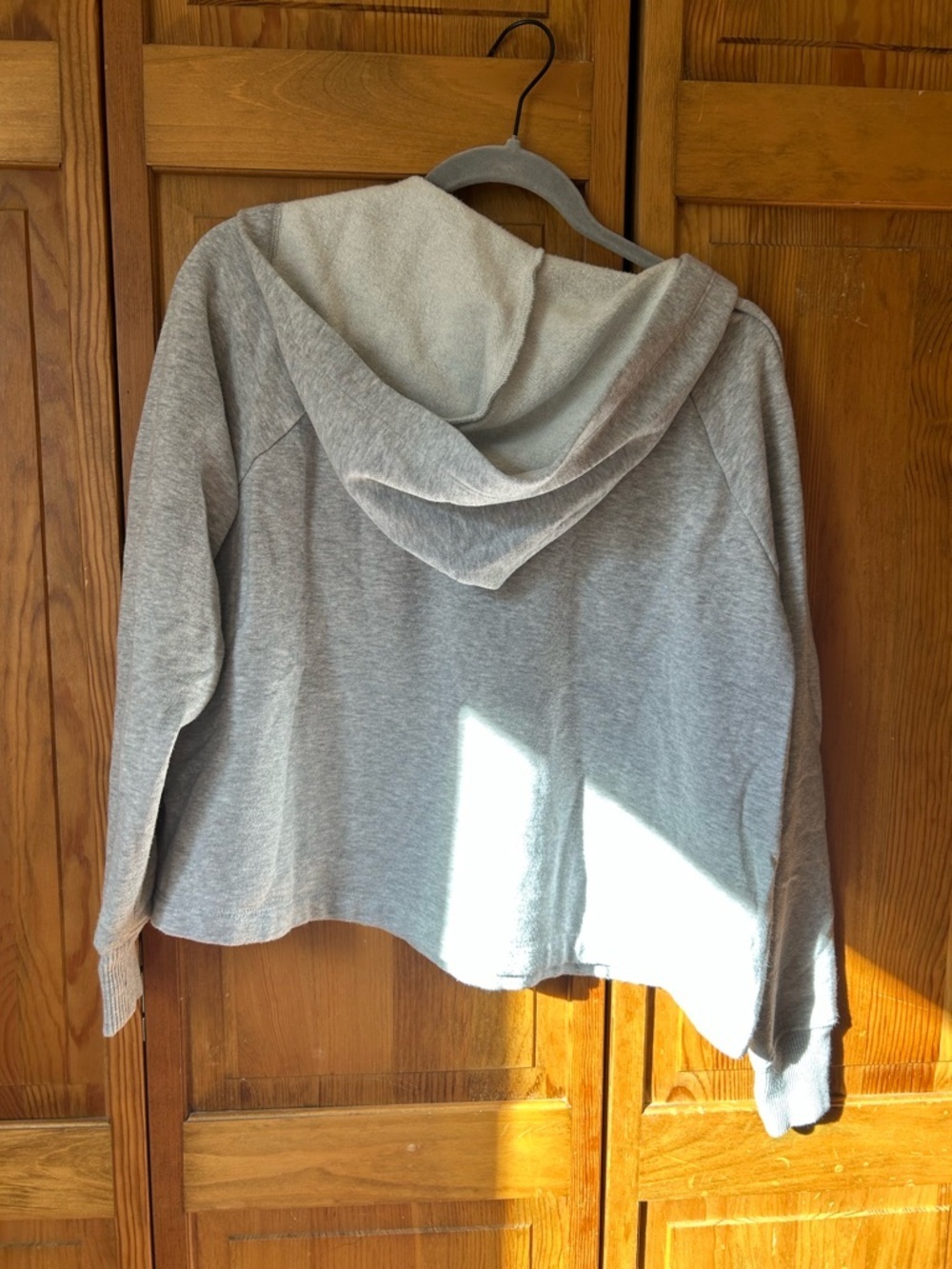 Aerie Heather Gray Lace-Up Sweatshirt - Picture 3 of 4